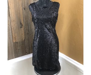 American Rag Black Sequin Dress, Size M