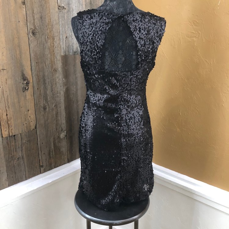 American Rag Black Sequin Dress, Size M
