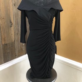 Adrianna Papell Black Cocktail Dress, Size 10