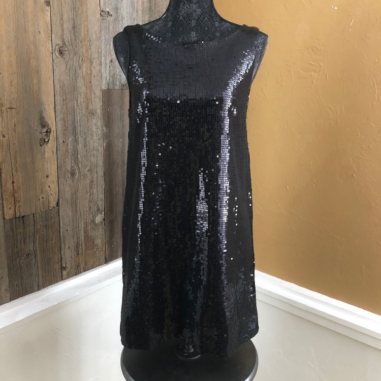 Free People Black Sequin Dress, Size 8
