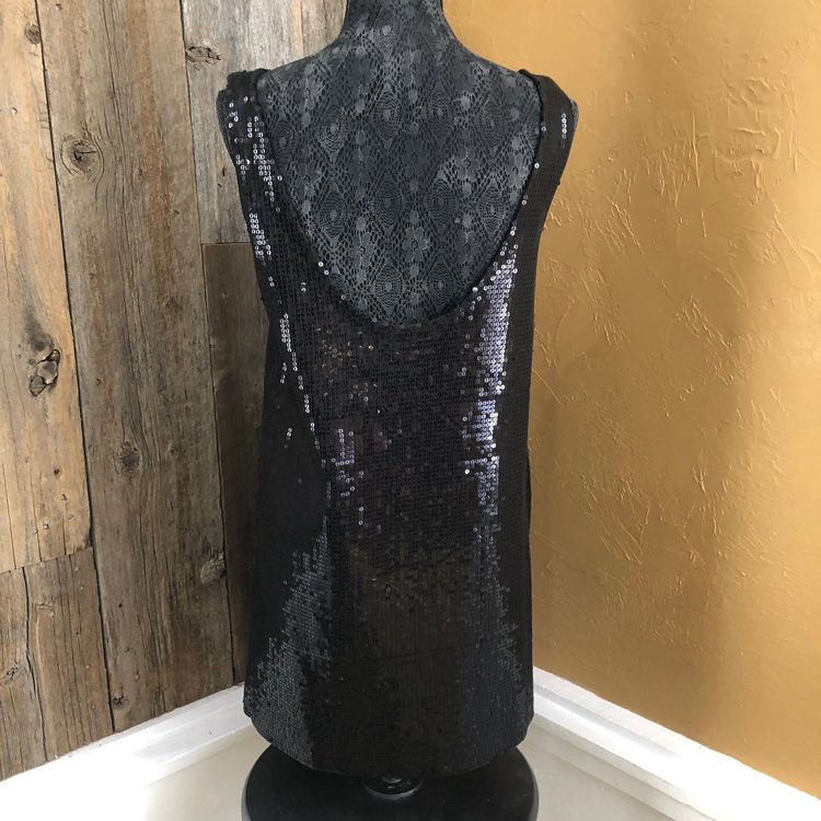 Free People Black Sequin Dress, Size 8