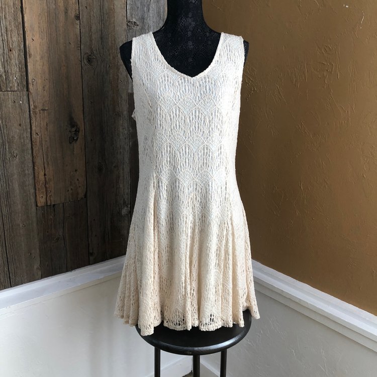 Bar III Ivory Crochet Sundress, Size 2XL