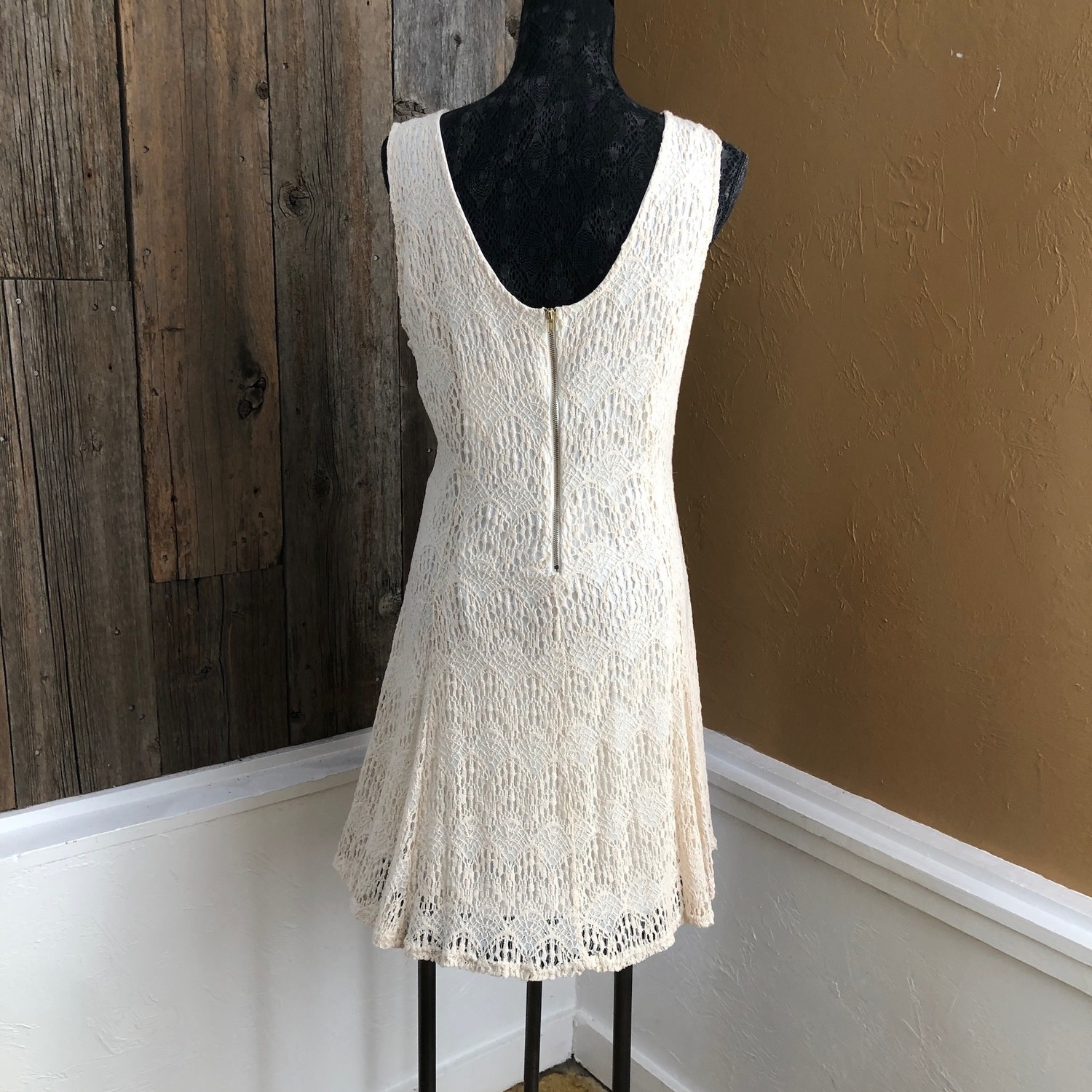 lace trim white dress Sophia V-neck Lace Trim Maxi Dress main image 1