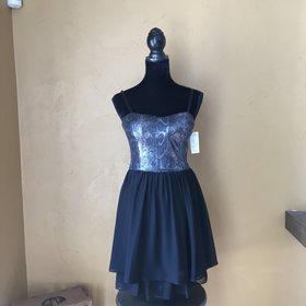 Guess Black  Shimmer Chiffon Dress, Size 8