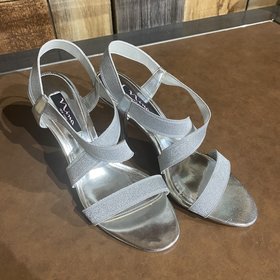 Silver Strap Heel, Size 9.5