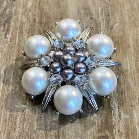 Silver Pearl Pin