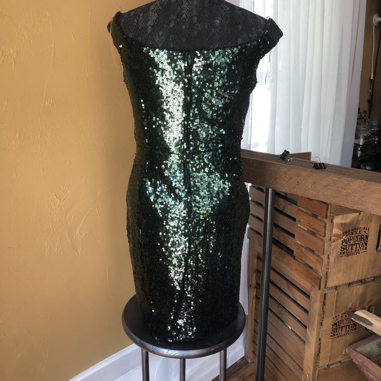 Emerald Sundae Green Sequin Dress, Size 13/14