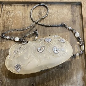 White Translucent Maya Evangelista Vintage Purse