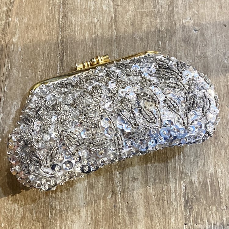 Silver Sequin Coin Purse