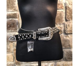 小物 long fur belt BLK LANOBA Women Faux Fur Waist Belt