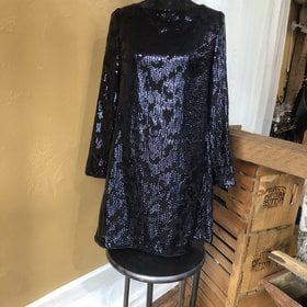 Vince Camuto Blue Sequin Dress, Size 10