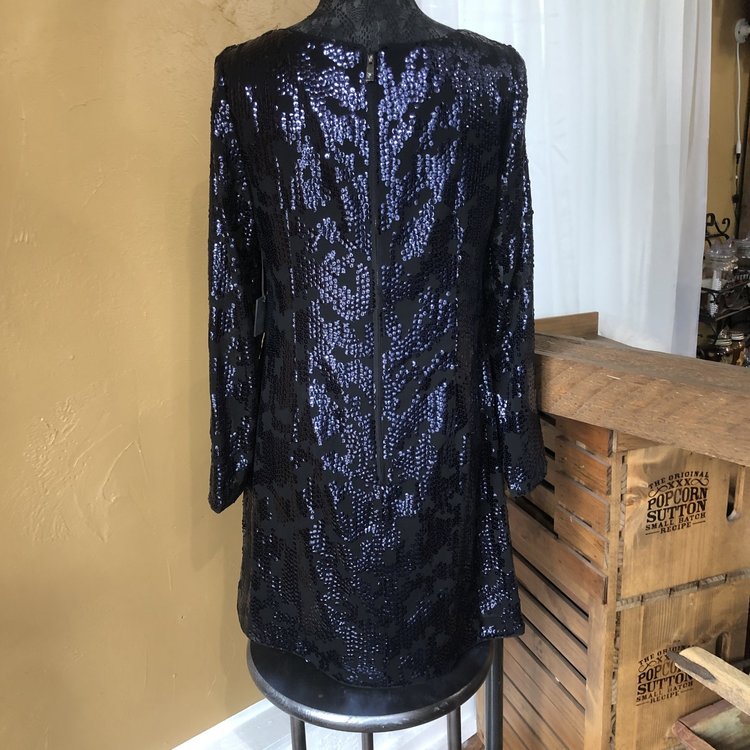 Vince Camuto Blue Sequin Dress, Size 10
