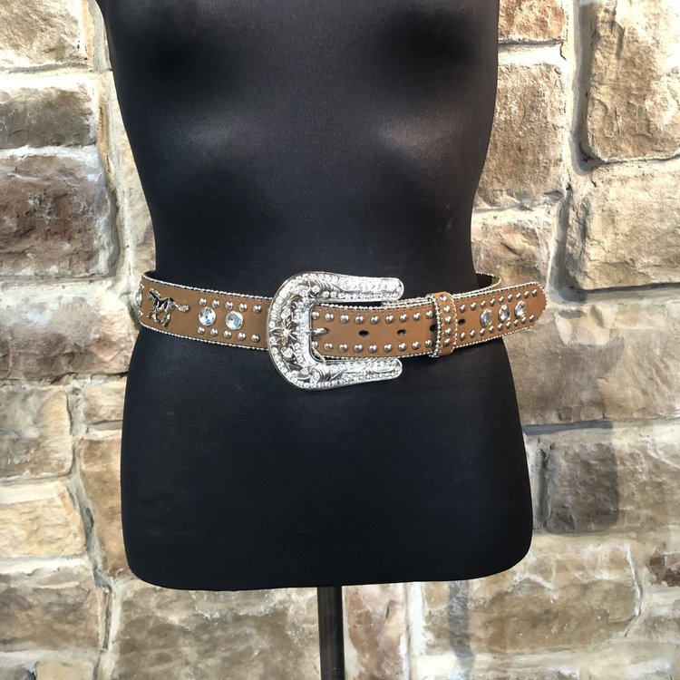 Brown Jeweled Belt