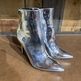 Metallic Silver Bootie, Size 8
