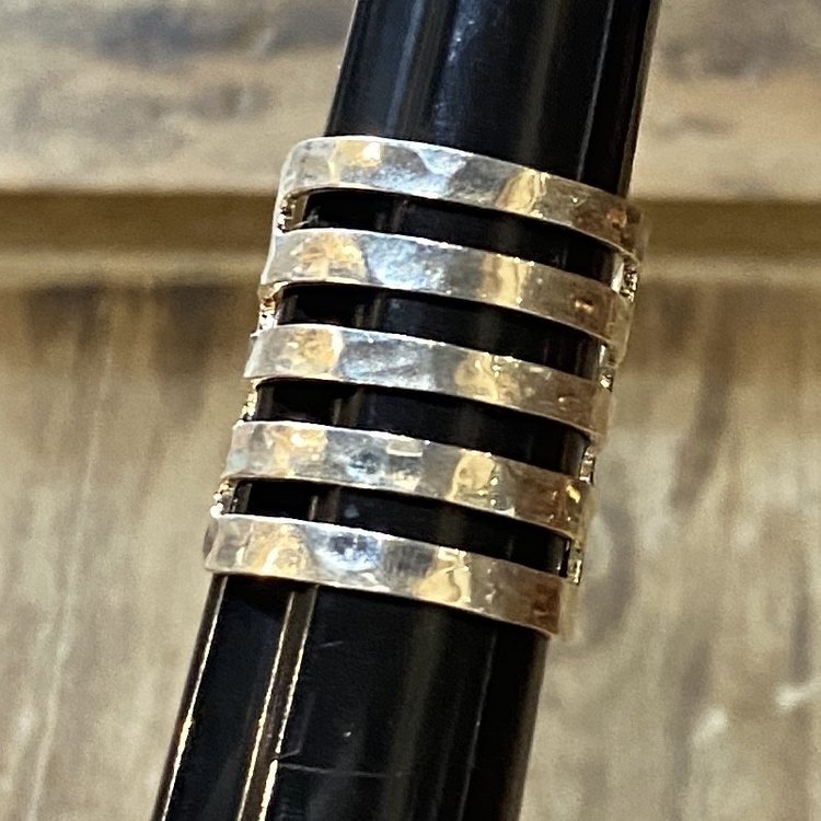 Abstract Silver Ring, Size 7.5