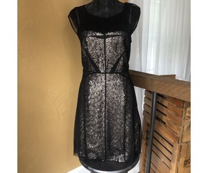 Black and Gold Sequin Dress, Size 12 - Elements Unleashed Black and Gold Sequin Dress, Size 12 - Elements Unleashed