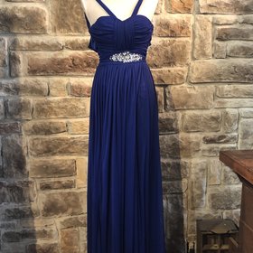 B Darlin Blue Embellished Formal Gown, Size S