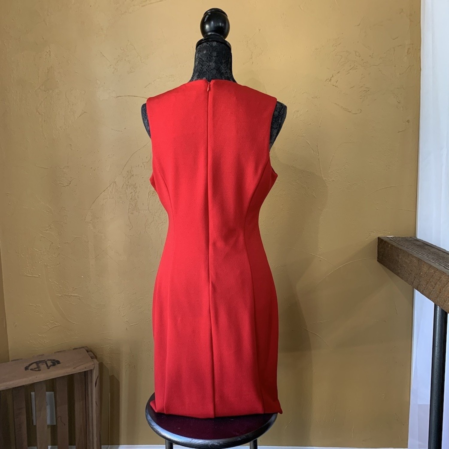 Red Cutout Scuba Dress, Size 12 - Elements Unleashed