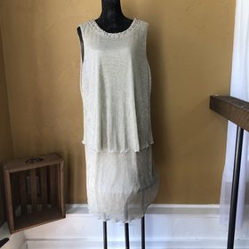 Champagne Shimmer Dress, Size 20W