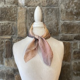 Hand Dyed Silk Colorfast Silk Scarf, 22.25 x 21.5
