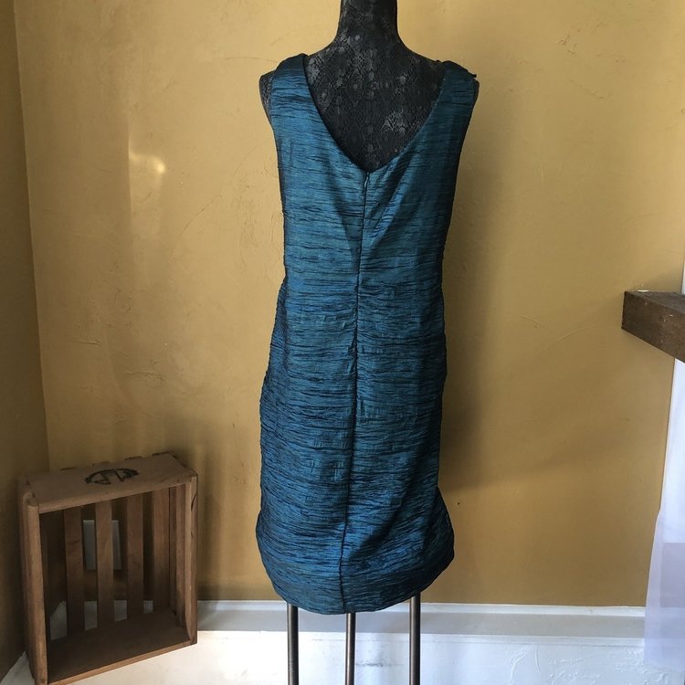 Ignite Evenings Teal Beaded Dress, Size 22W