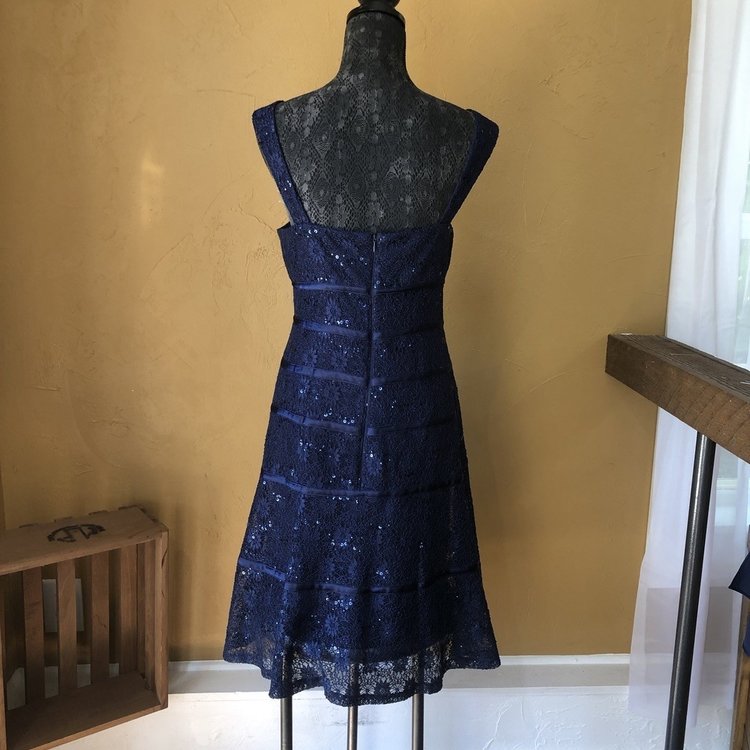 Ignite Evenings Navy Blue 2 Piece Dress, Size 16