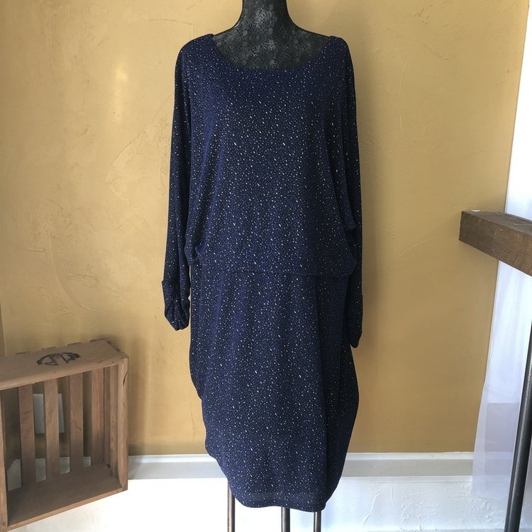 Jessica Howard Blue Glitter Dress, Size 24W