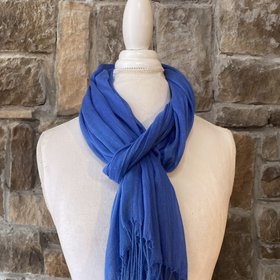 Blue Scarf, 65 x 25