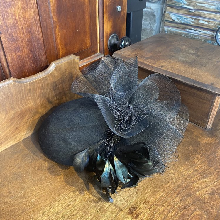 Vintage Hat with Feathers