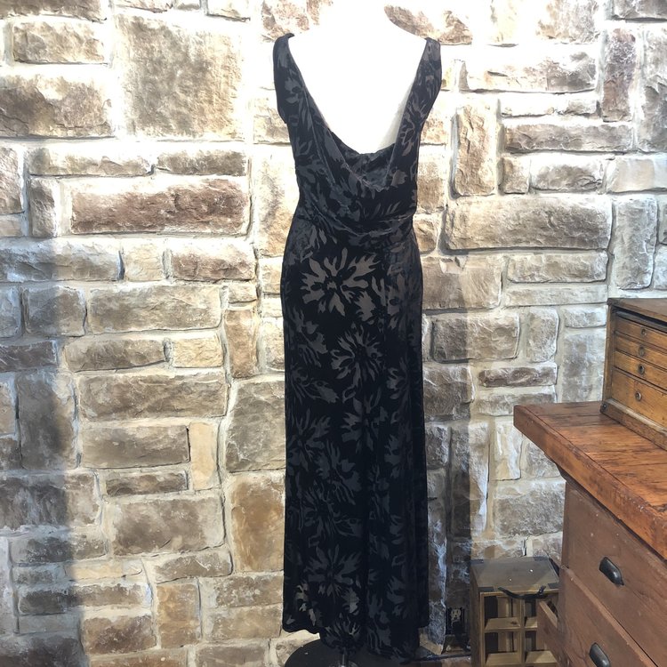 Tadashi Black Velvet Gown, Size S