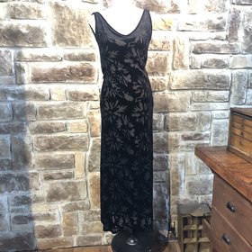 Tadashi Black Velvet Gown, Size S