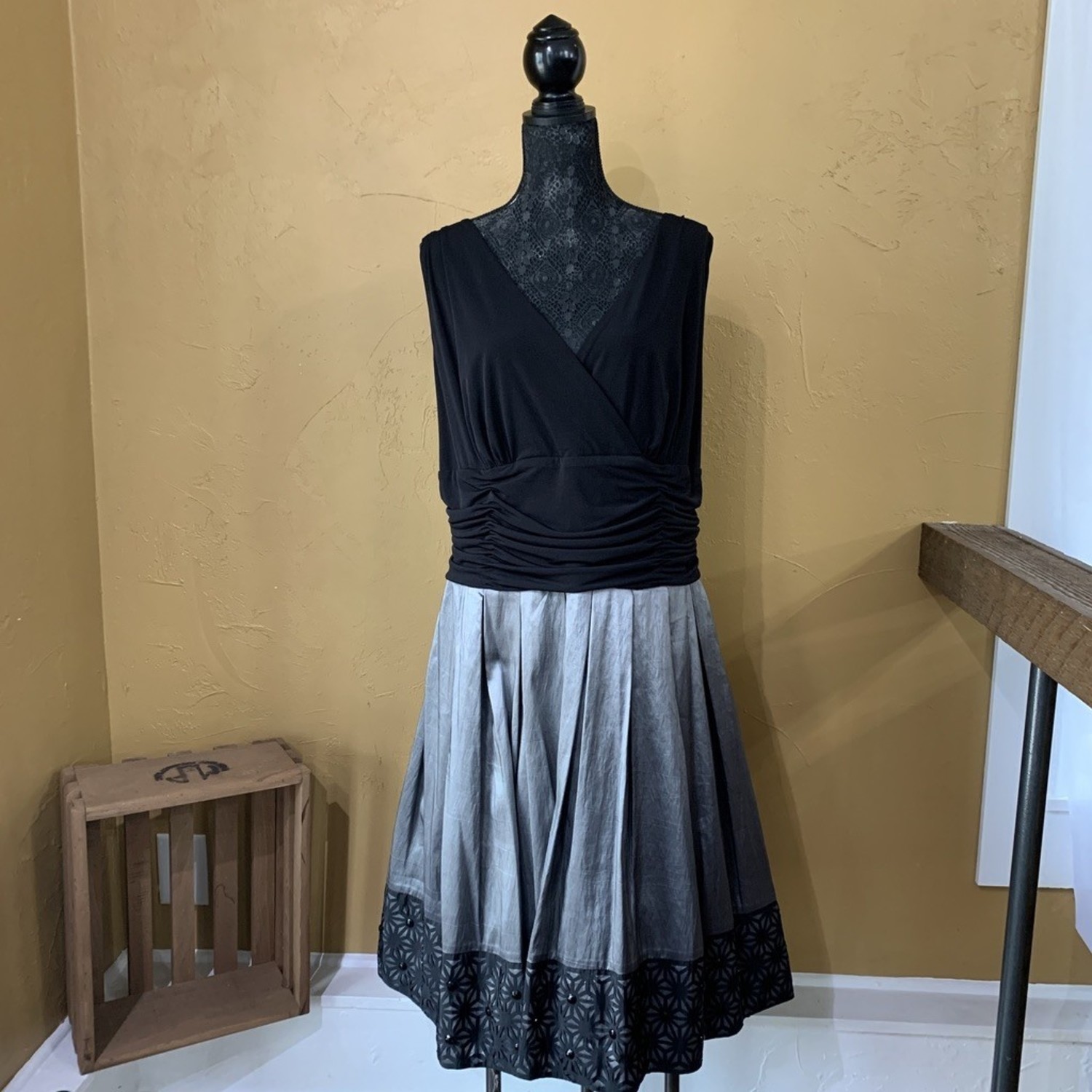 S. L. Fashions Black Jeweled Cocktail Dress, Size 22 - Elements Unleashed S. L. Fashions Black Jeweled Cocktail Dress, Size 22 - Elements Unleashed