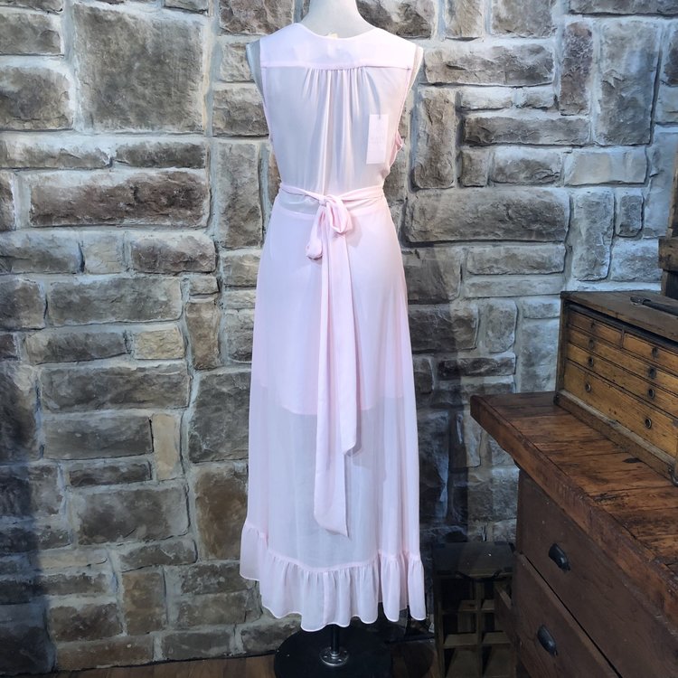 Wayf Pink Ruffled Wrap Dress, Size M