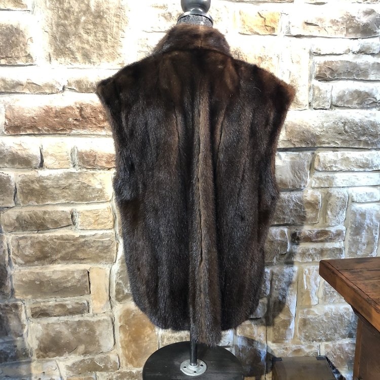 Mahogany Mink Vest, Size XL