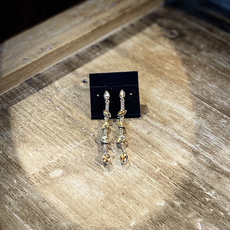 Gold String Drop Earrings