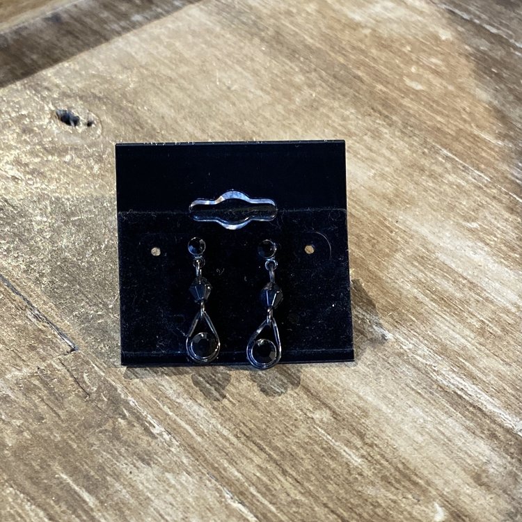 Beaded Black Earrings