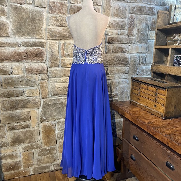 Decode 1.8 Blue Strapless Embellished Dress, Size 8