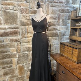 Black Sleeveless Cut Out Dress, Size 8