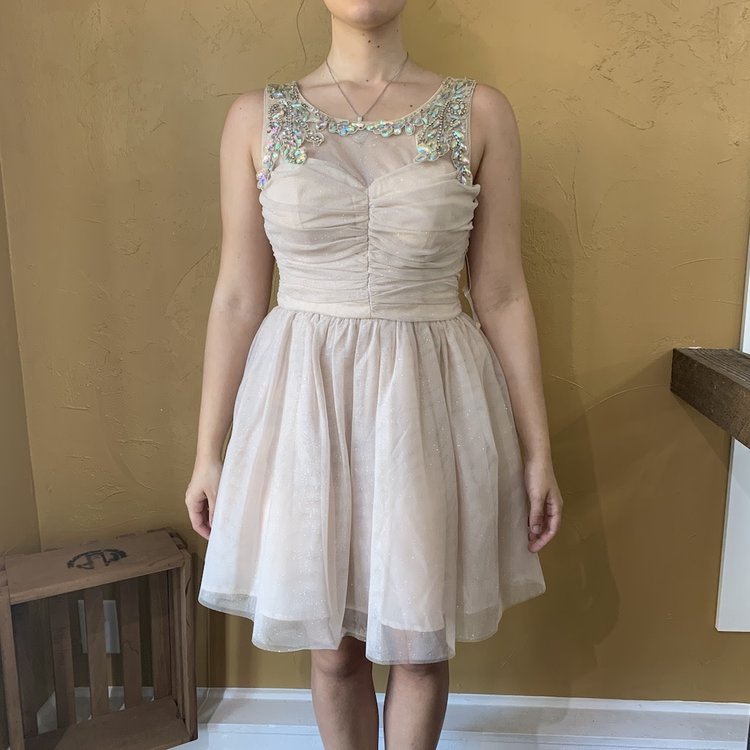 As U Wish Glitter Illusion Dress, Size M