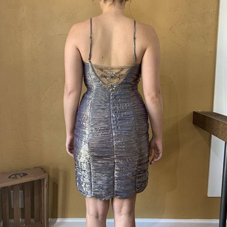 Sue Wong Gold Shimmer Dress, Size 2