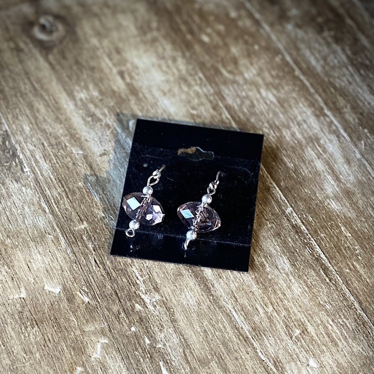 Purple Drop Earrings