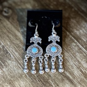 Silver Earrings with Turquoise Stone