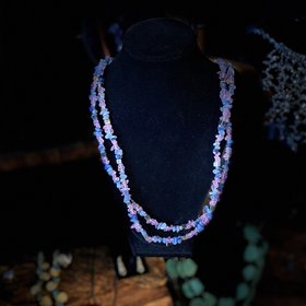Purple and Pink Stone Necklace