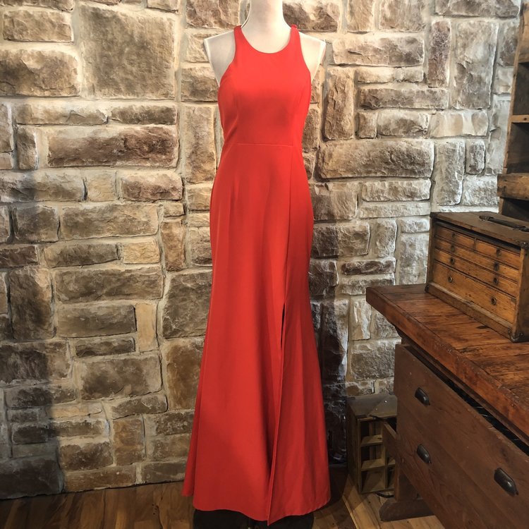 Bariano Red Halter Dress, Size L
