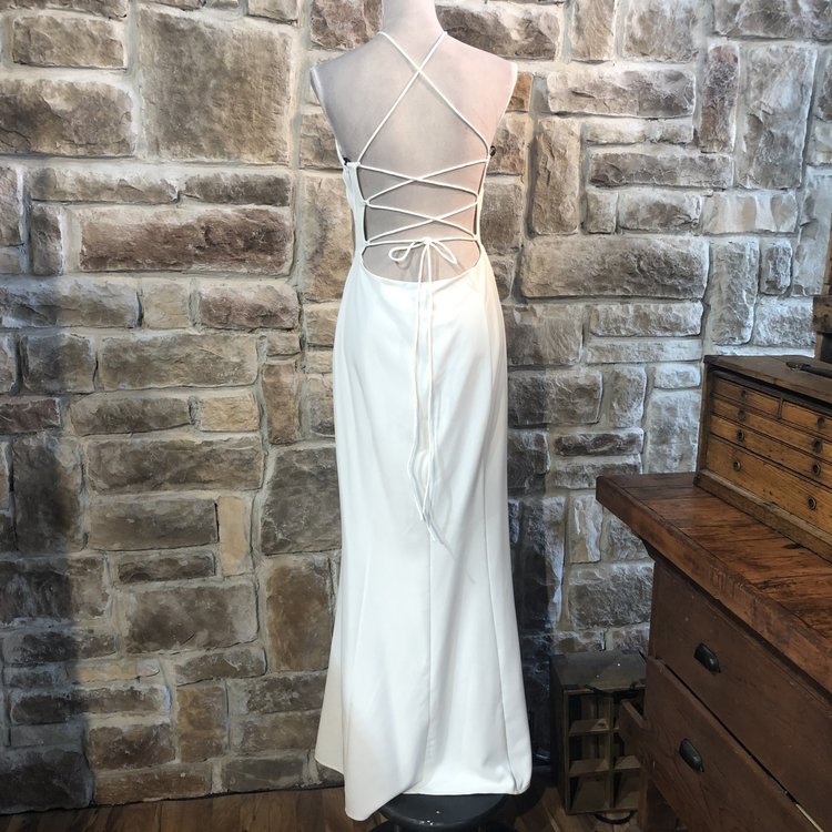 Laundry Ivory Halter Gown, Size 12