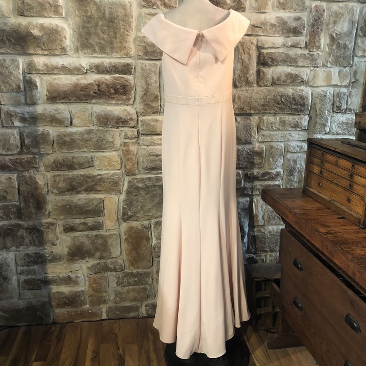 Pink Off-The-Shoulder Full Length Formal Gown, Size 14