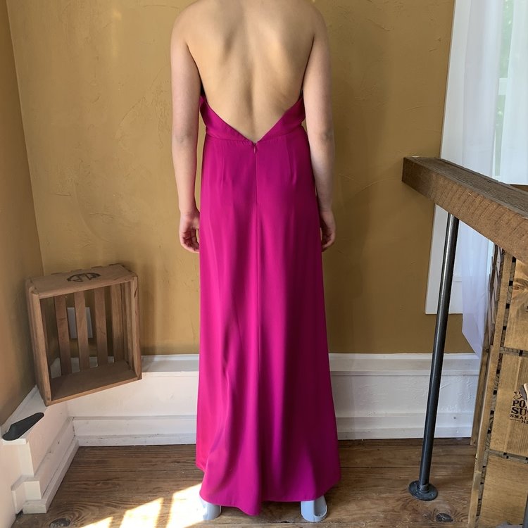 Jill Stuart Magenta Halter Gown, Size 6