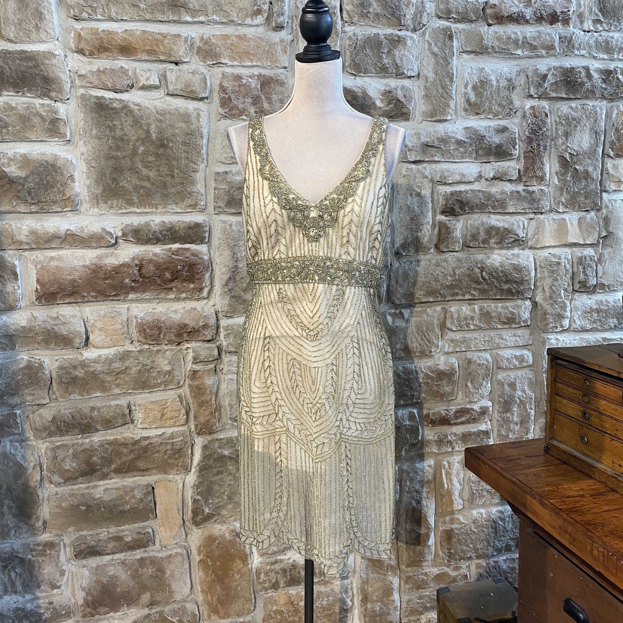 gold dress size 14