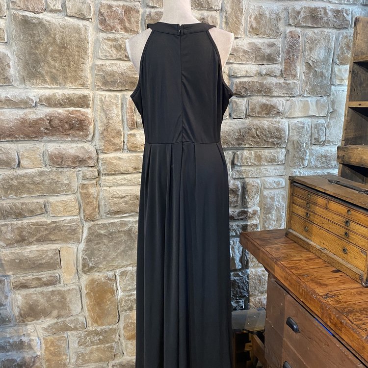 Black Sleeveless Hi-Low Dress, Size XXL