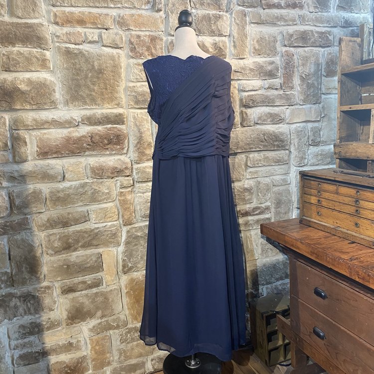 Roaman’s Navy Lace Evening Gown, Size 22W